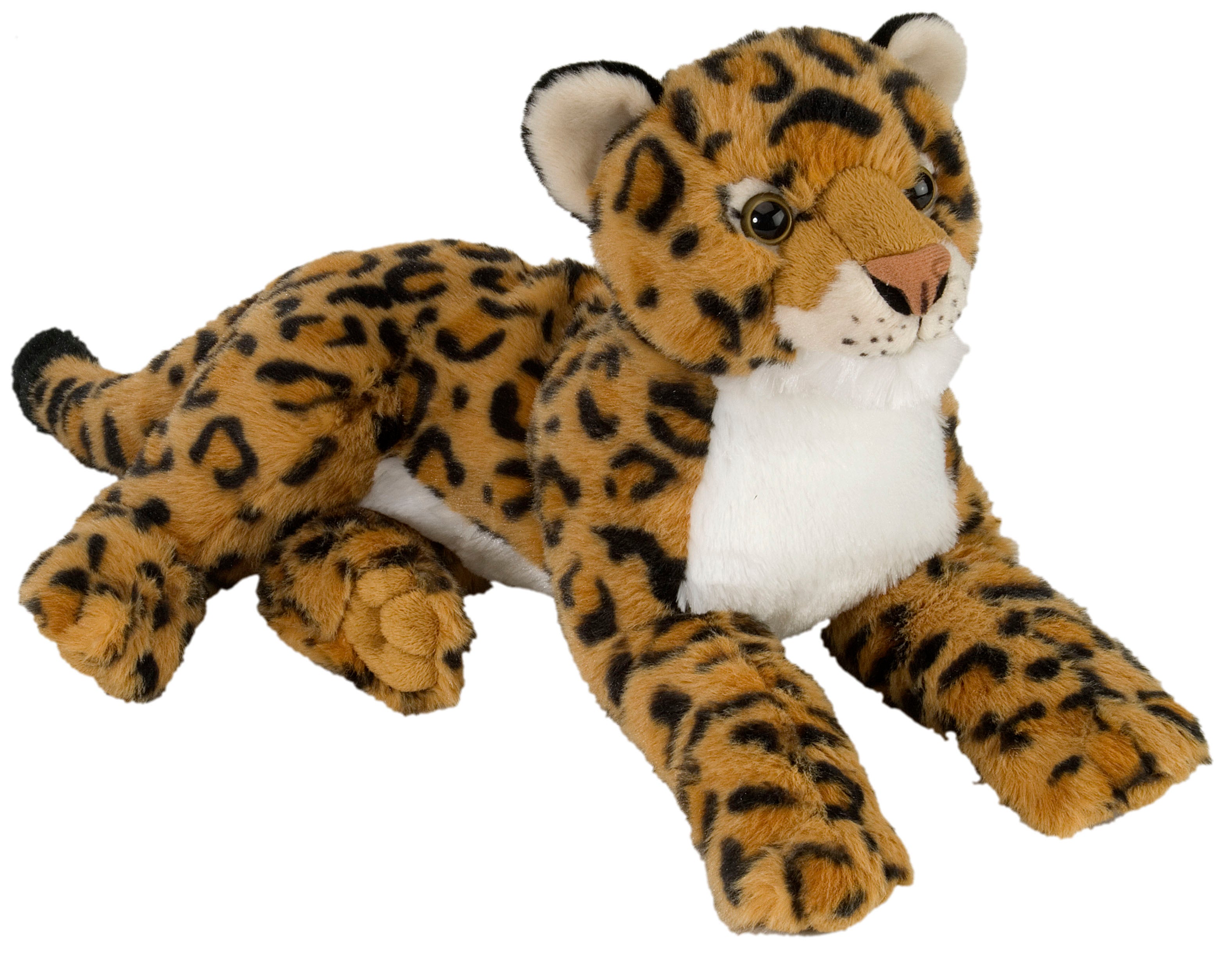 Cuddlekins Laying Leopard 12"