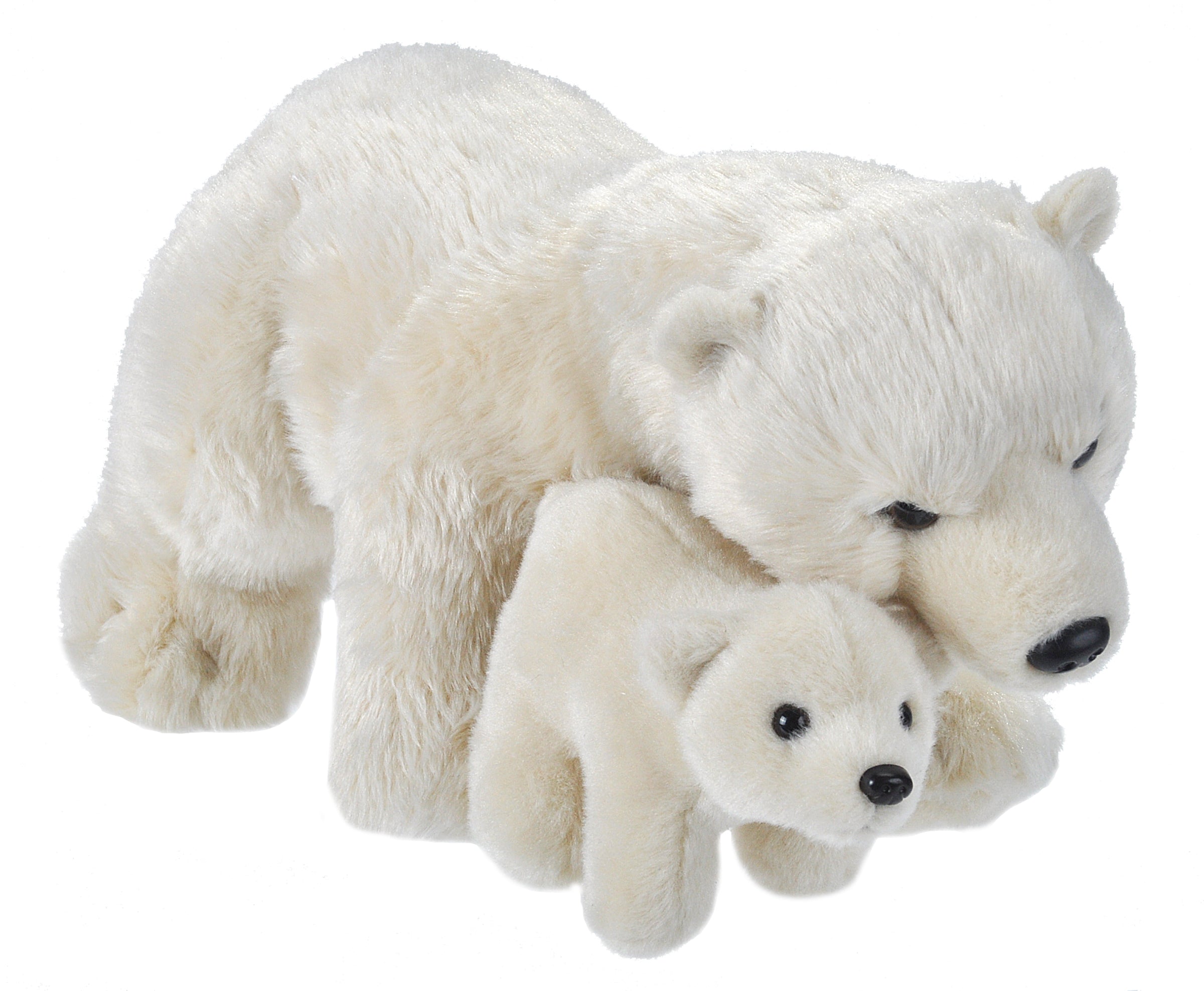 Mom Baby Polar Bear Stuffed Animal 12