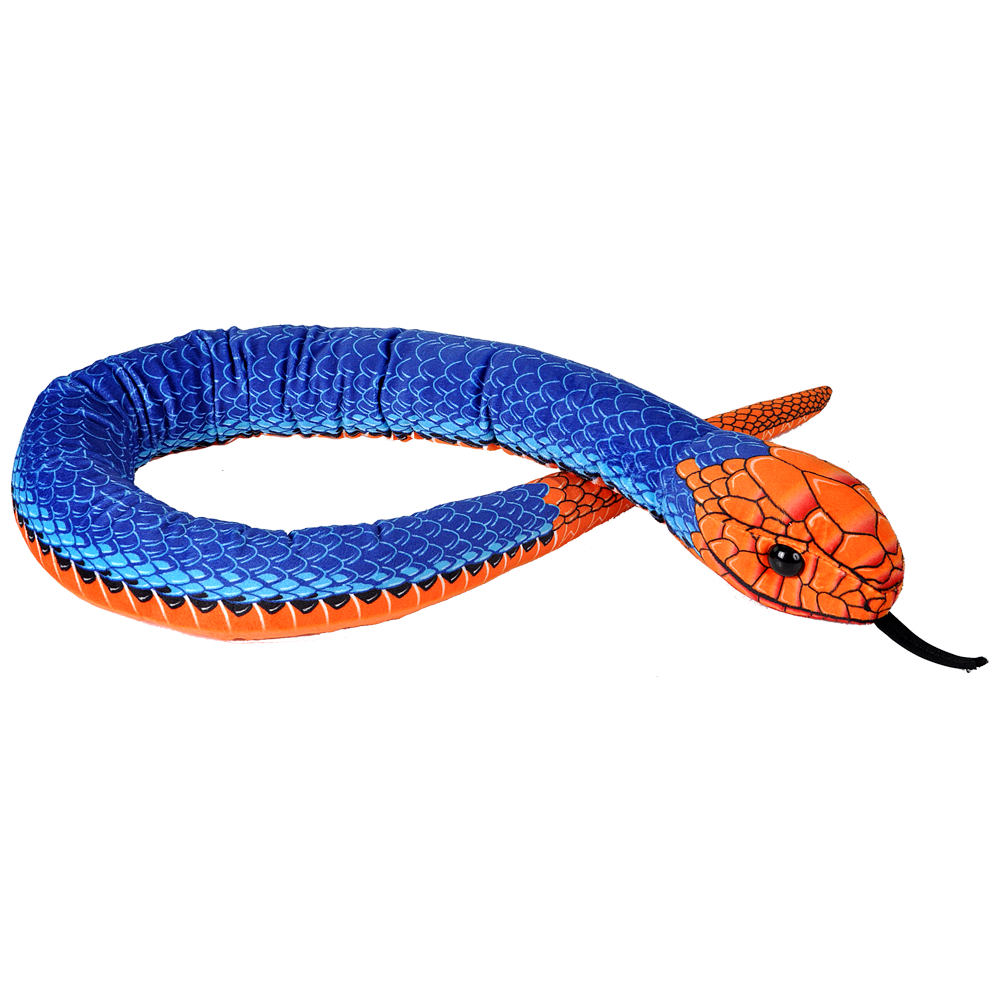 Printed Blue Coral Snake Stuffed Animal - 54"