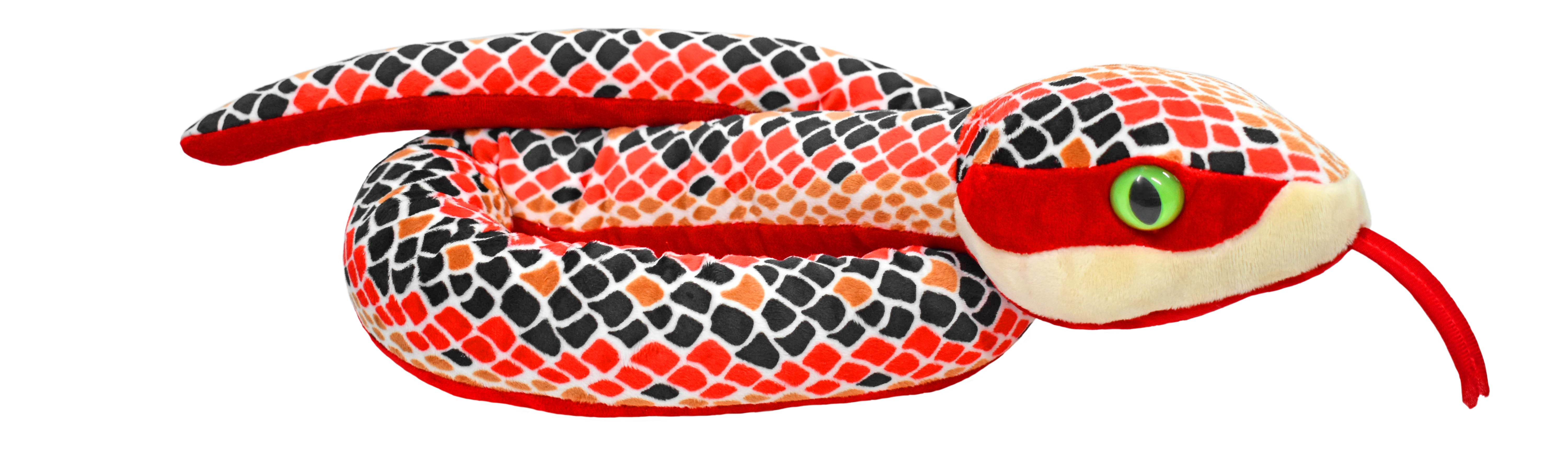 Plush Snake Red Scales Snake Stuffed Animal 54"