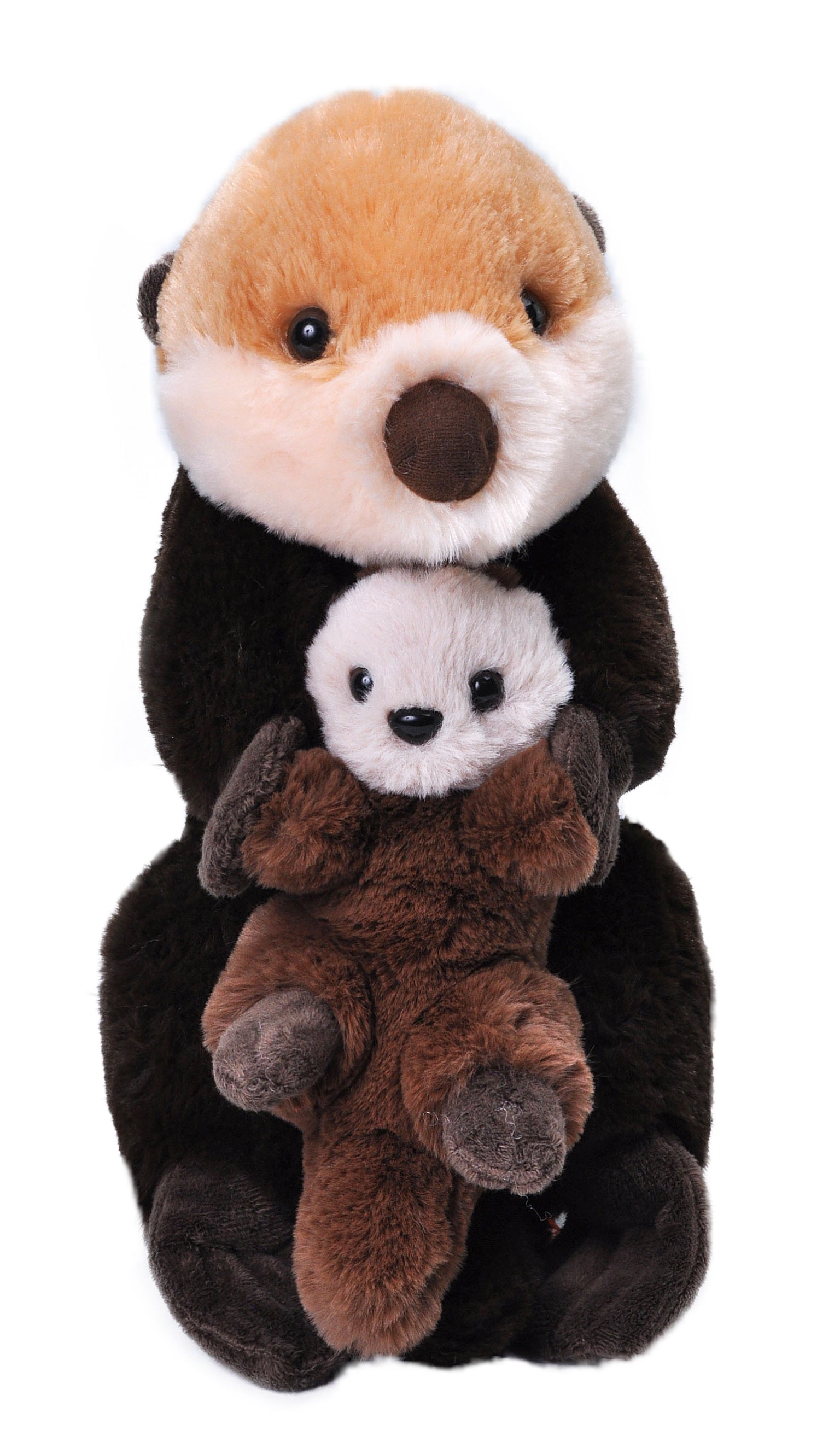 Mom & Baby Sea Otter Stuffed Animal 12"