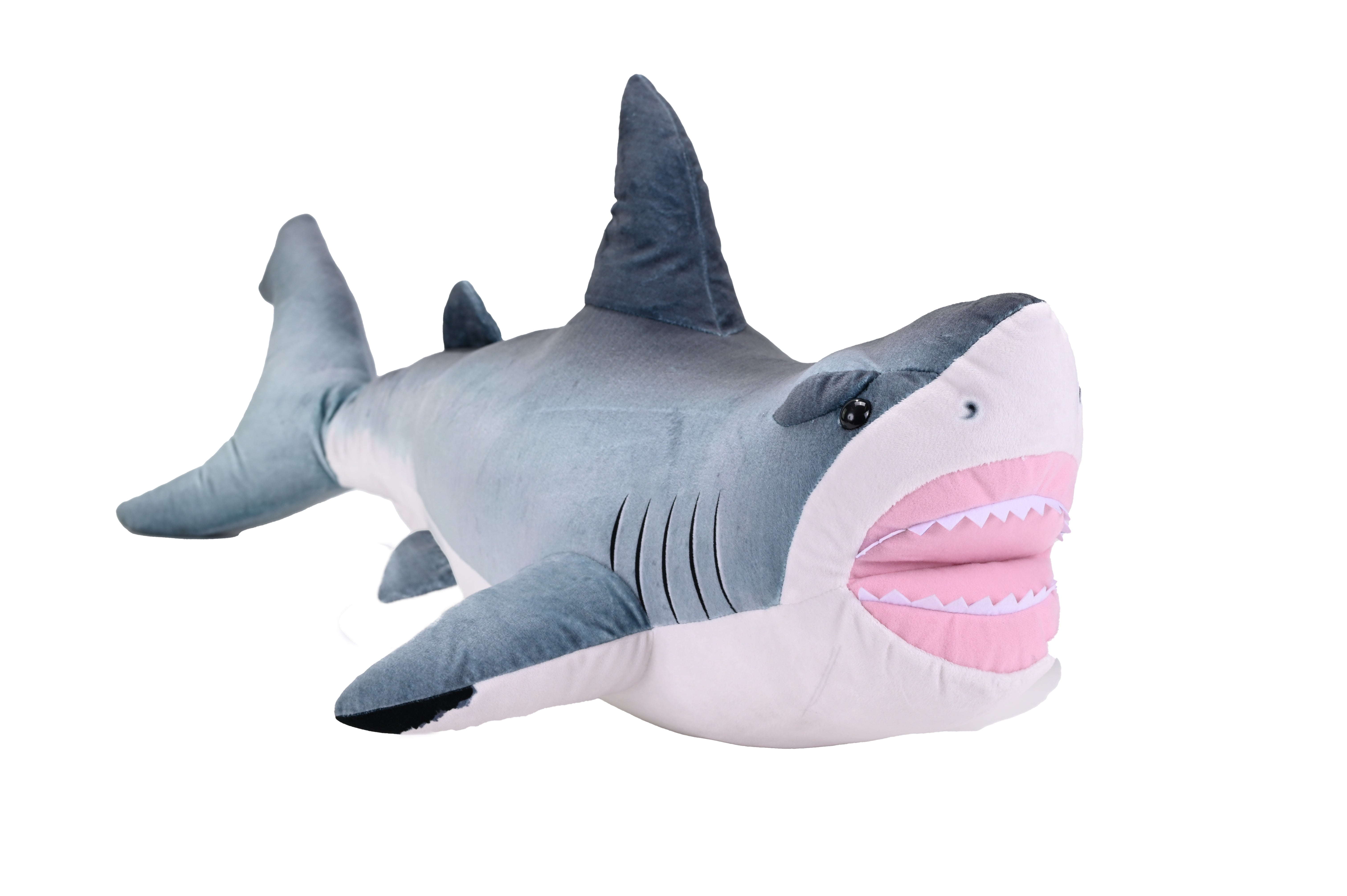 Living Ocean Jumbo Great White Shark Stuffed Animal 30"