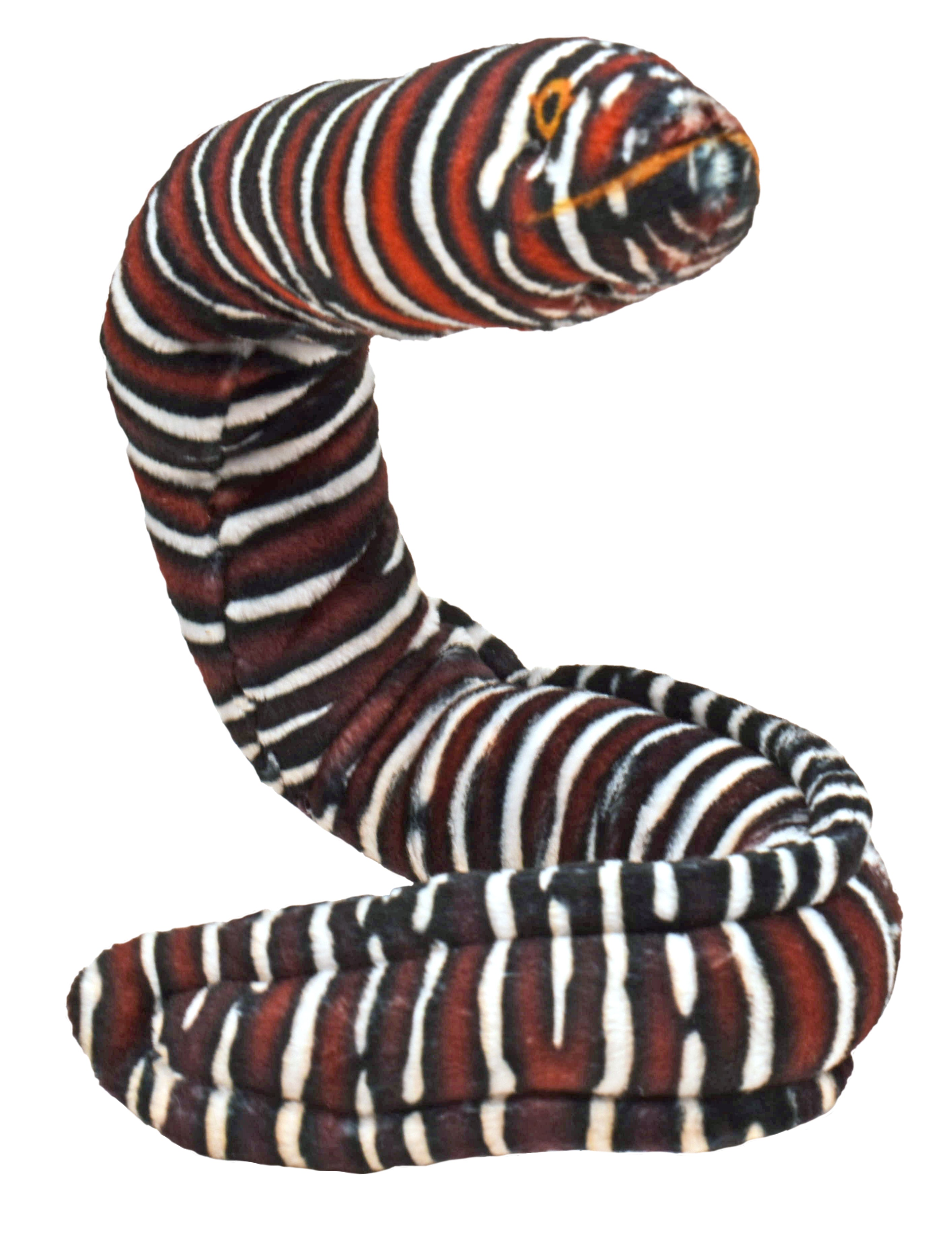 Coilkins Zebra Moray Eel Stuffed Animal 12"
