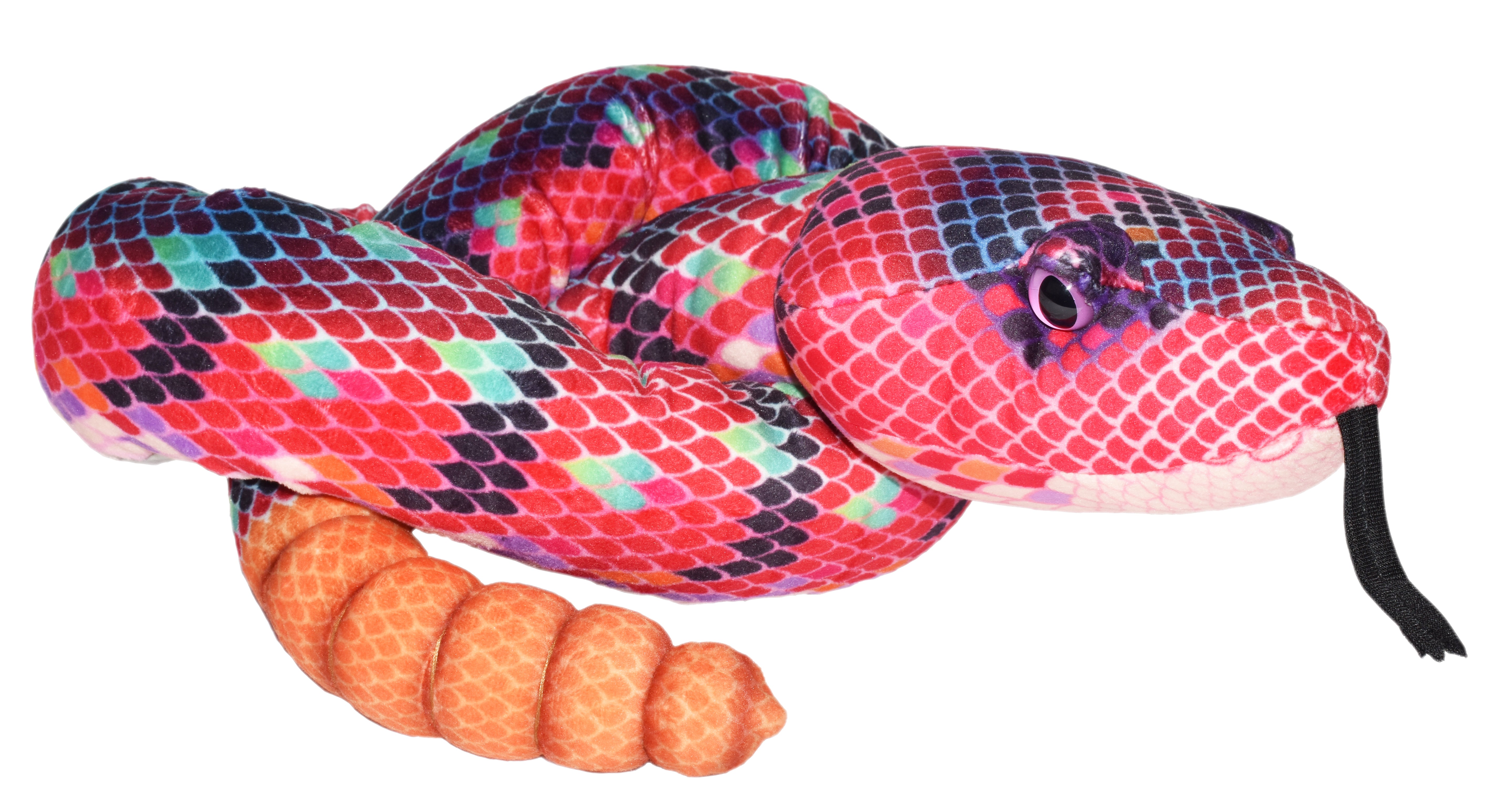 Plush Red Green Snake 54"