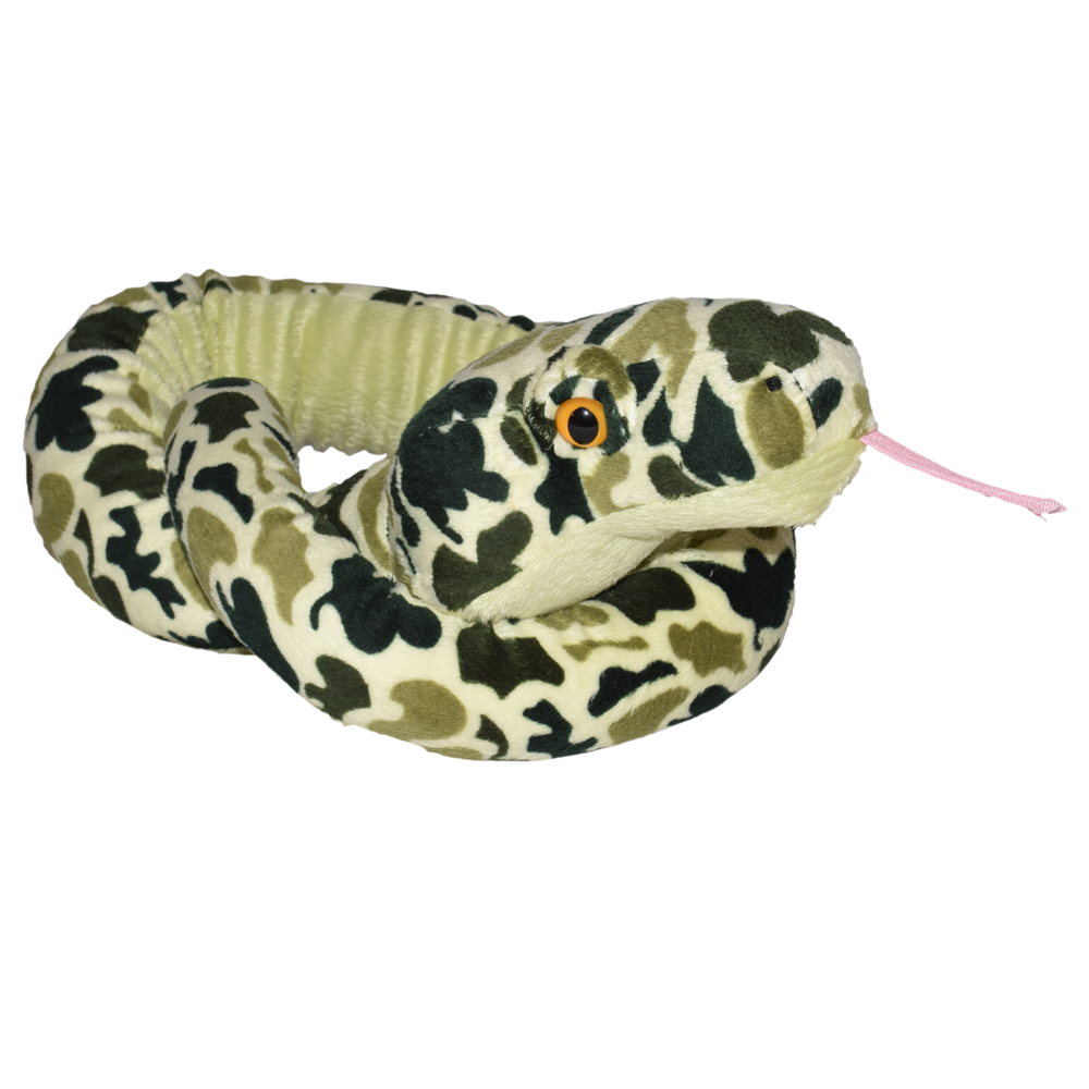 Green Camo Snake Stuffed Animal - 54"